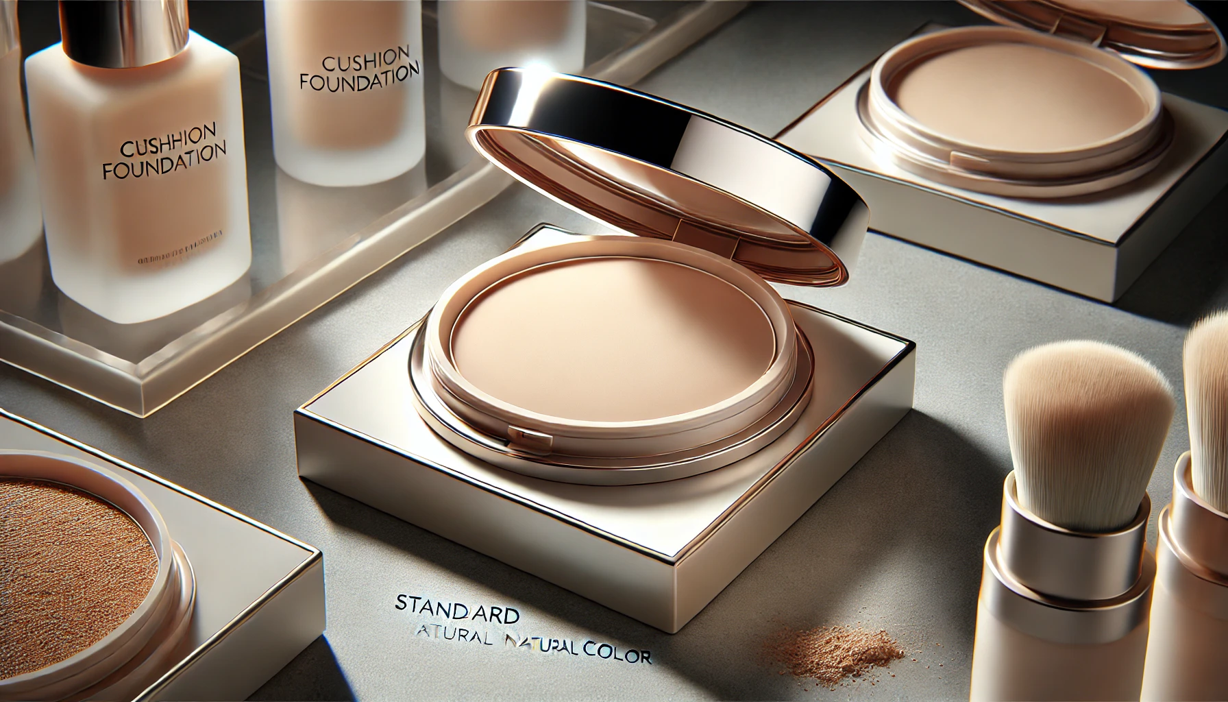 -A-close-up-image-of-a-cushion-foundation-in-a-standard-natural-color-displayed-on-a-modern-sleek-vanity-with-soft-lighting