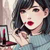 リップモンスターラスボスを塗る女性